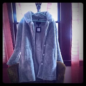 ASOS Mint faux fur coat